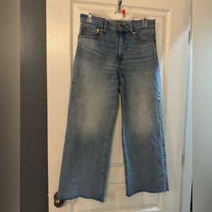 J. Crew Cropped Wide-Leg Light Blue Jeans